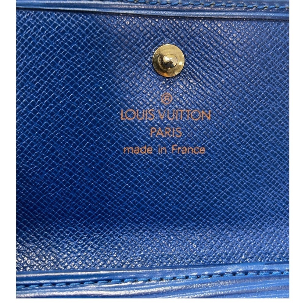 Louis Vuitton Blue Epi Leather Tri Fold Wallet - Picture 3 of 10